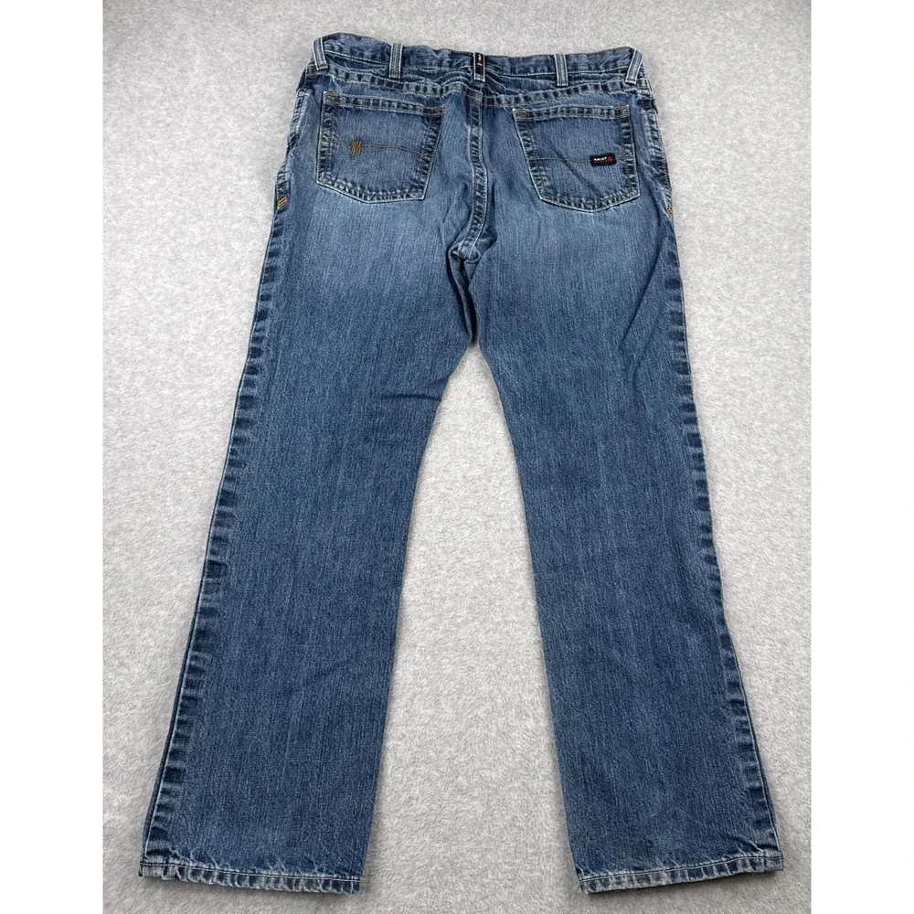 Ariat FR Jeans Men 40x33 Blue Denim M4 Boot Workwear Fire Resistant Lineman